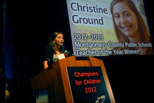 Picture of Christine Ground, Awarded Montgomery County Public Schools Teacher of the Year 2012