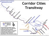 Diagram of Corridor Cities Transitway Montgomery County Maryland