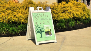 Montgomery College Earth Week sign