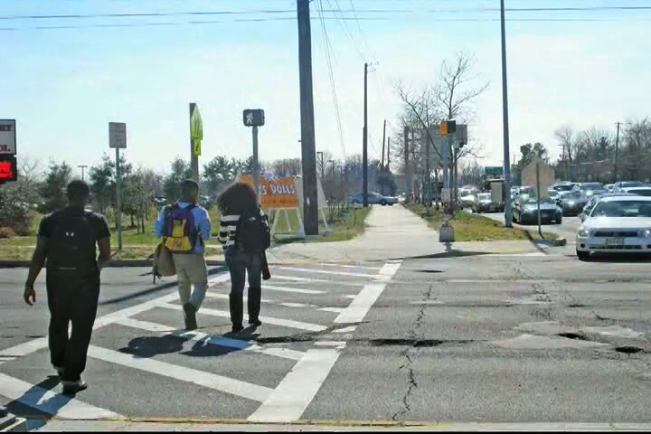 pedestrians in crosswalk picture