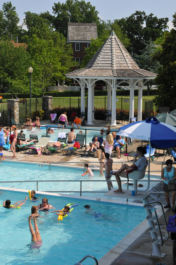 Picture of pool with swimmers