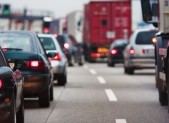 image of cars stuck in traffic