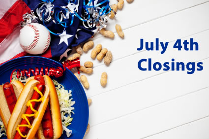 July 4 closings