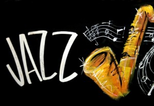 Jazz with saxaphone graphic
