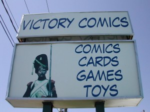 victory comics sign