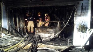 Aftermath of garage fire in Kentlands