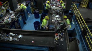 Image of large recycling facility in operation