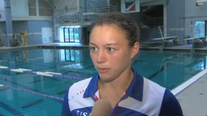 Olympic diver Cassidy Krug talks with MyMCMedia's Sonya Burke