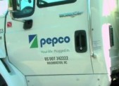 Image of Pepco truck door with Pepco logo