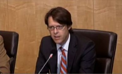 Image of Hans Riemer speaking at the Pepco Debriefing on July 19, 2012