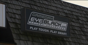 Gameday Eyeblack sign outside Rockville Pike store