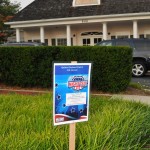 National Night Out Sign in a yard