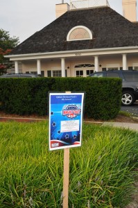 National Night Out Sign in a yard