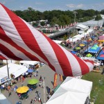 image of American Flag over fair