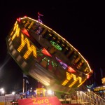 image of fair ride at night