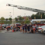 Firetruck at Fairhill Shopping Center National Night Out