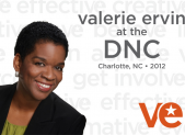 Valerie Ervin at the DNC graphic