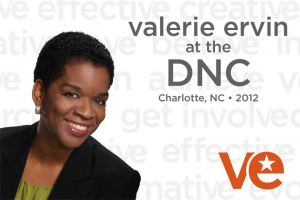 Valerie Ervin at the DNC graphic