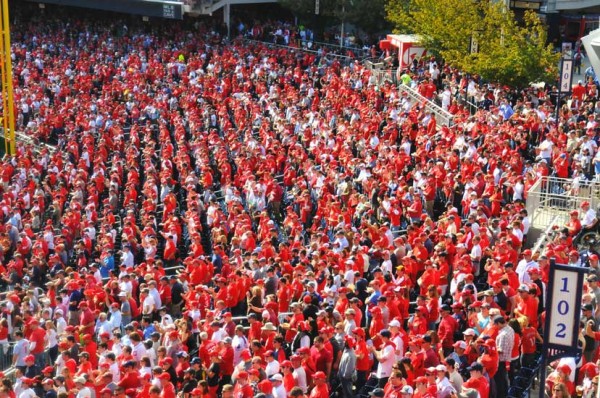 Nats playoff game 3 - sea of red