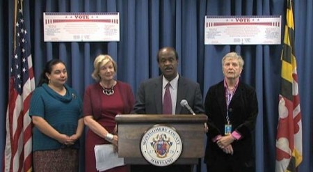 Ike Leggett and Board of Elections officials