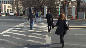 Pedestrians on street