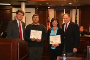 Image of employee awardees Al Guznan and Elena Ingram