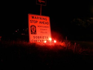 Sobriety Checkpoint sign