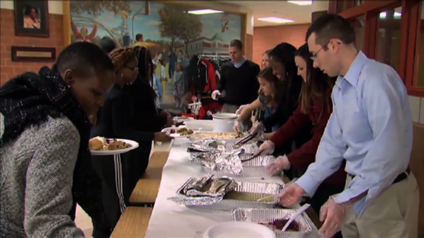 Holiday buffet at Greencastle Elementary School