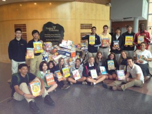 photo Bullis students participating in Manna Food Drive