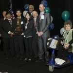 photo Rain Barrel Cradle Team with Trophy