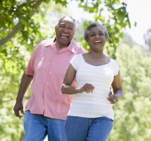 photo older African American couple on a walk