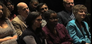 photo audience at state of the college address