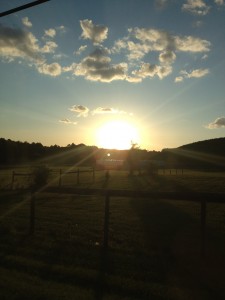 A nice picture of the sun setting in Olney on my way home from the cookout. 