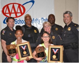 Pictured L to R, Front to Back Alanna Miller, Daceris Mendez Police Officer Guilday Sergeant Whalen, Police Officer Walker, Police Officer Johnson, Captain Didone Photo | MCPD