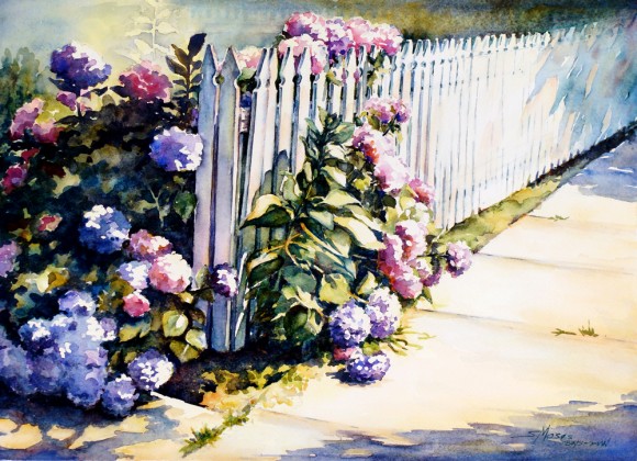 On The Fence by Sue Moses Photo | Potomac Valley Watercolorists