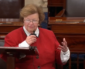 Mikulski on senate floor oct 10