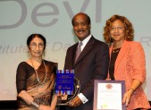 Lifetime Achievement Award Winner Nilimma Devi with County Executive and Mrs. Leggett
Photo | Clark W. Day