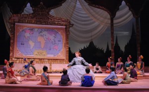 Eileen Ward (as Anna) and the cast of Olney Theatre Center's production of The King and I.  Photo | Stan Barouh