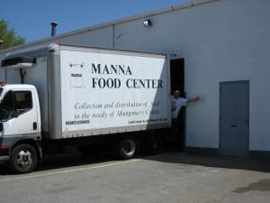 The first official logo of Manna was a grain sack branded Manna