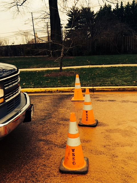 broken water main in Gaithersburg 1