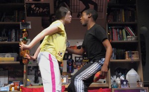 photo of Rachael Tice and Thaddeus Fitzpatrick in Olney Theatre's play I and You