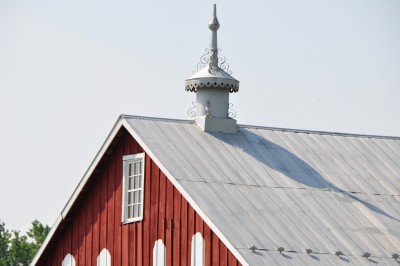 roof line of barn on Red Wiggler Farm