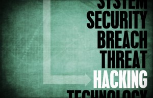 graphic with words system security breach threat hacking technology