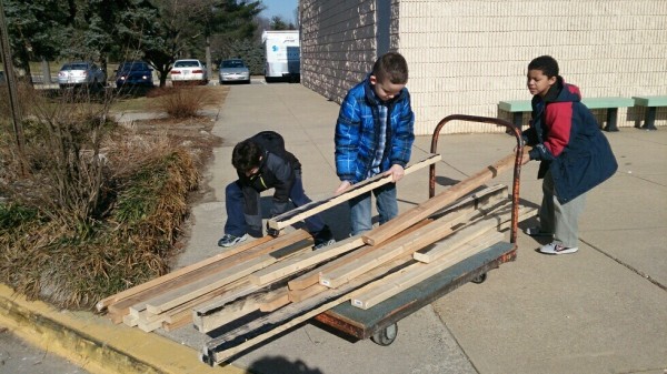 Electricians return supplies.  