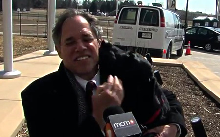 photo of Roger Berliner and his dog Max