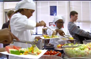 photo cooking students at Watkins Mill HS