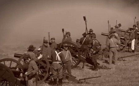 photo of civil war reenactment