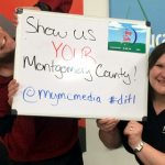 photo of Omri and Mandi with Show us Your Montgomery County DITL sign