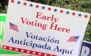 photo of early voting sign