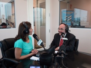 photo of Julie Rios Little and County Councilmember George Leventhal on Tuned In with the Montgomery County Council April 25, 2014